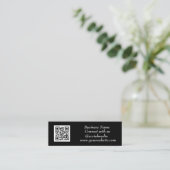 Carte De Visite Mini Médias sociaux QR Code scanner noir professionnel (Debout devant)