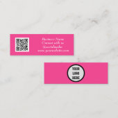 Carte De Visite Mini Médias sociaux QR Code scanner rose Feminine (Devant / Derrière)