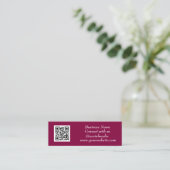 Carte De Visite Mini Médias sociaux QR Code scanner rose Feminine (Debout devant)