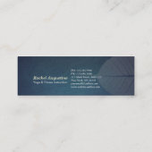 Carte De Visite Mini Méditation de l'instructeur YOGA Pose Bodhi Coupe (Dos)