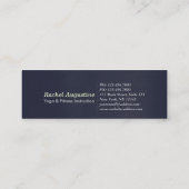 Carte De Visite Mini Méditation Yoga Instructeur Vie Entraîneur OM Symb (Dos)