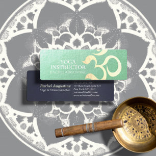 Carte De Visite Mini Méditation Yoga Instructeur Vie Entraîneur OM Symb