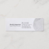 Carte De Visite Mini Méditation Yoga Pose OM Symbole Moderne Noir & Or (Dos)