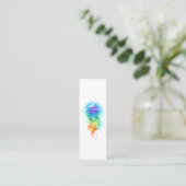 Carte De Visite Mini Méduse arc-en-ciel (Debout devant)