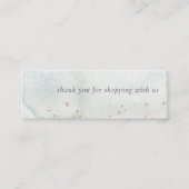 Carte De Visite Mini Merci Abstrait Aqua Brush Pour Commande (Devant)