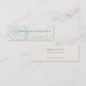 Carte De Visite Mini Merci Abstrait Aqua Brush Pour Commande (Devant / Derrière)