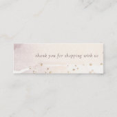 Carte De Visite Mini Merci Abstrait D'Aquarelle Lilac Or À Commande (Devant)