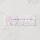 Carte De Visite Mini Merci Abstrait Lilac Brush Pour Commande (Devant)