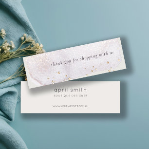 Carte De Visite Mini Merci Abstrait Lilac Brush Pour Commande