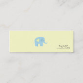 Carte De Visite Mini Merci bleu éléphant (Dos)