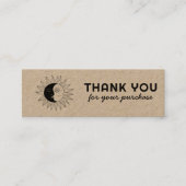Carte De Visite Mini Merci client élégant Lune & Soleil Kraft (Devant)