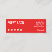 Carte De Visite Mini Merci Commande médias sociaux icônes XMAS Holiday (Dos)