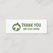 Carte De Visite Mini Merci Commande médias sociaux icônes XMAS Holiday (Devant)