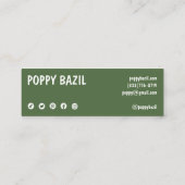 Carte De Visite Mini Merci Commande médias sociaux icônes XMAS Holiday (Dos)