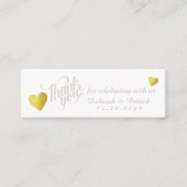 Carte De Visite Mini Merci de célébrer avec nous, notre Mariage (Devant)