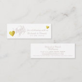 Carte De Visite Mini Merci de célébrer avec nous, notre Mariage (Devant / Derrière)