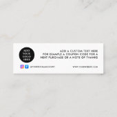 Carte De Visite Mini MERCI HOLOGRAPHIQUE RAINBOW pour votre commande (Dos)