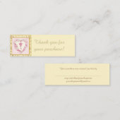 Carte De Visite Mini Merci pour la commande Floral Heart (Devant / Derrière)