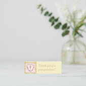 Carte De Visite Mini Merci pour la commande Floral Heart (Debout devant)