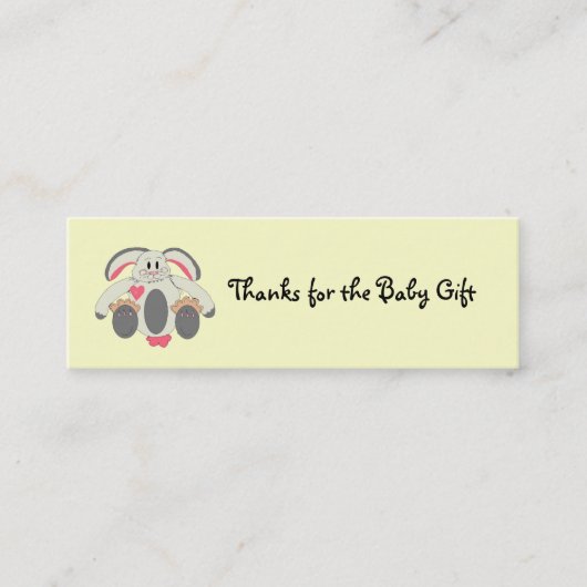 Carte De Visite Mini Merci pour le cadeau de bébé (Devant)