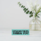 Carte De Visite Mini Merci pour votre commande Médias sociaux Icônes Ch (Debout devant)