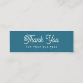 Carte De Visite Mini Merci Pour Votre Entreprise Moderne Turquoise Raba (Devant)