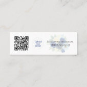 Carte De Visite Mini Merci Royal Blue Rose Code remise QR Insérer (Dos)