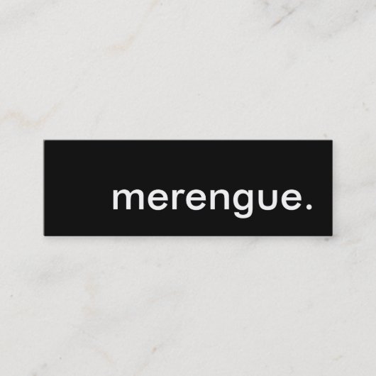 Carte De Visite Mini merengue. (Devant)