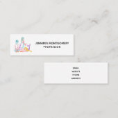 Carte De Visite Mini Mermaids et méduses sous la mer Aquarelle Mini (Devant / Derrière)