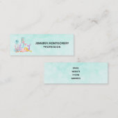 Carte De Visite Mini Mermaids et méduses sous l'aquarelle marine (Devant / Derrière)