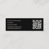 Carte De Visite Mini Mettre l'accent sur le minimalisme Initiales simpl (Devant)