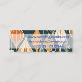 Carte De Visite Mini Mi-Siècle Atomique gouttes Ochre Moderne Rétro (Dos)