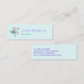 Carte De Visite Mini Mignonne sirène chevauchant un dauphin sous la mer (Devant / Derrière)