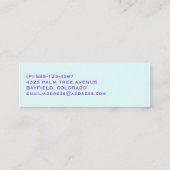 Carte De Visite Mini Mignonne sirène chevauchant un dauphin sous la mer (Dos)