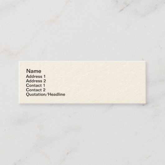 Carte De Visite Mini Mimosa (Devant)