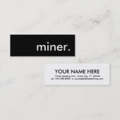 Carte De Visite Mini mineur. (Devant / Derrière)