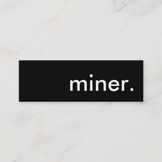 Carte De Visite Mini mineur. (Devant)