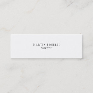 Carte De Visite Mini Mini blanc simple professionnel