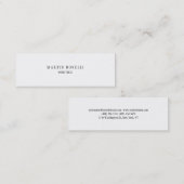 Carte De Visite Mini Mini blanc simple professionnel (Devant / Derrière)