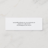 Carte De Visite Mini Mini blanc simple professionnel (Dos)