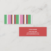 Carte De Visite Mini Mini carte de profil couleur mignonne (Devant / Derrière)