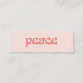 Carte De Visite Mini Mini carte de profil de signe de paix (Dos)