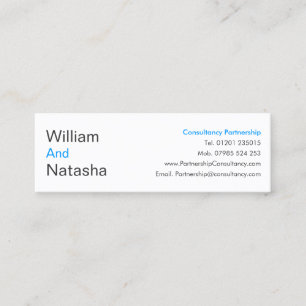 Carte De Visite Mini Mini carte de profil - Partenariat de conseil
