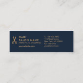 Carte De Visite Mini Mini carte de référence de coiffeur minimal de (Dos)