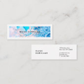 Carte De Visite Mini Mini-Carte de visite d'aquarelle rose marbre (Devant / Derrière)