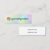 Carte De Visite Mini Mini-Carte de visite Holographique à changement de (Devant / Derrière)