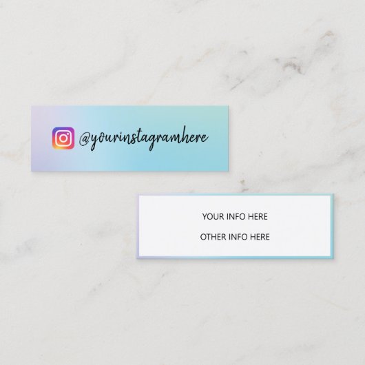 Carte De Visite Mini Mini-Carte de visite Holographique à changement de (Devant / Derrière)