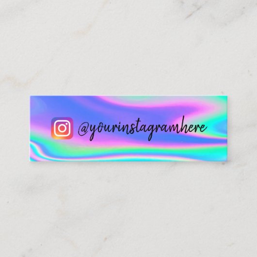 Carte De Visite Mini Mini-Carte de visite Holographique à changement de (Devant)