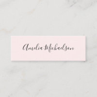 Mini-carte de visite moderne rose très tendance