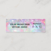 Carte De Visite Mini mini-carte de visite opal de fausse parties scinti (Dos)